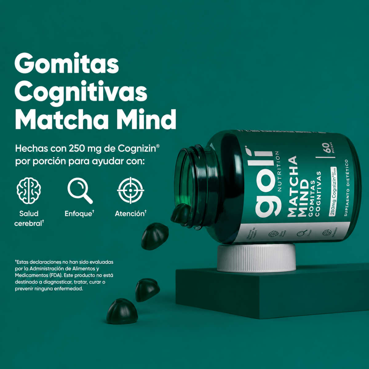 60 Gomitas Goli Matcha Mind - Tateline